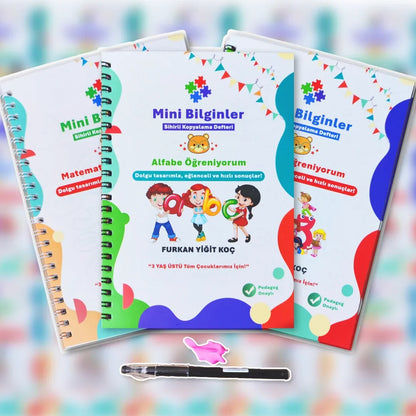 Türkçe Sihirli Dolgulu Defter Seti ve Yaz Sil Kalem