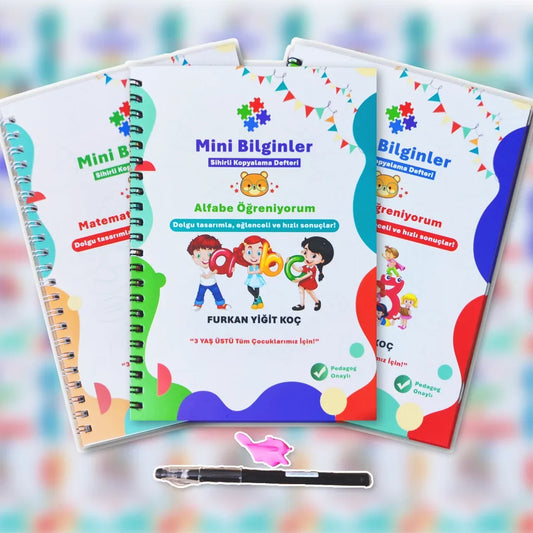 Türkçe Sihirli Dolgulu Defter Seti ve Yaz Sil Kalem