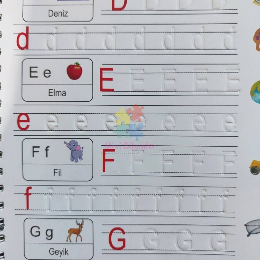 Türkçe Sihirli Dolgulu Defter Seti ve Yaz Sil Kalem
