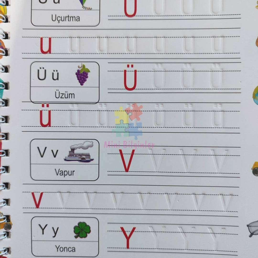 Türkçe Sihirli Dolgulu Defter Seti ve Yaz Sil Kalem