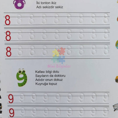 Türkçe Sihirli Dolgulu Defter Seti ve Yaz Sil Kalem